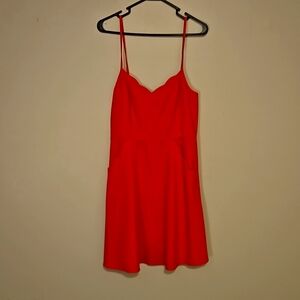 Red Market & Spruce scallop dress